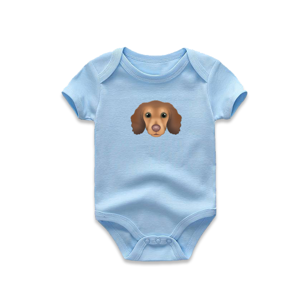 Pet Portrait Baby Onesie Bue