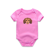 Pet Portrait Baby Onesie Pink