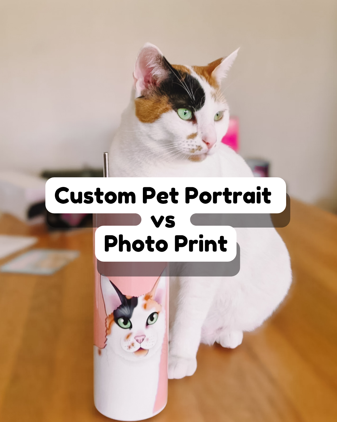 Custom Pet Portrait vs Photo Print: What’s the Difference?