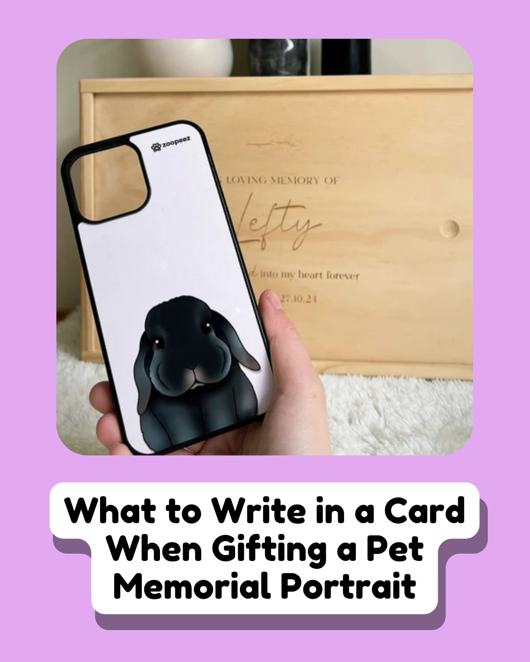 What to Write in a Card for a Pet Memorial Portrait | Pet Loss Gift Ideas