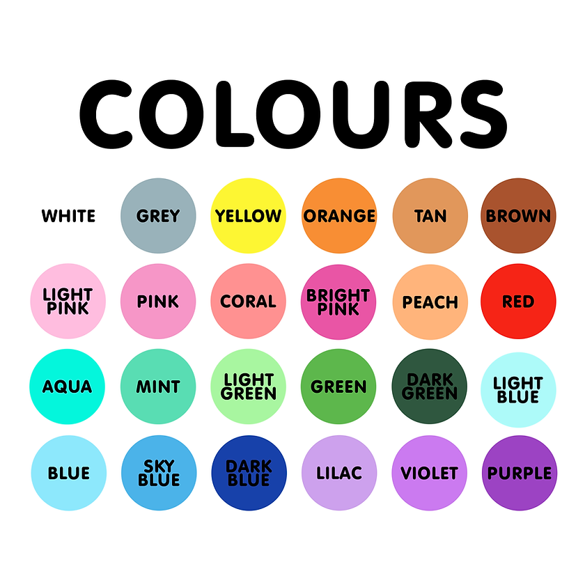 Colours for pet portrait tumbler