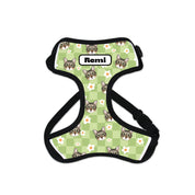 Flower Checker Cat Portrait Harness