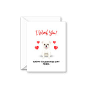 Valentines Day Pet Portrait Card