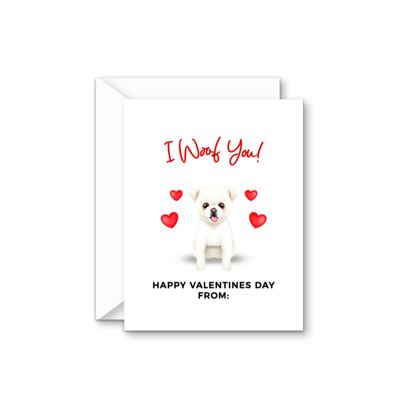 Valentines Day Pet Portrait Card