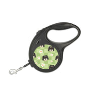 Flower Checker Retractable Dog Portrait Lead