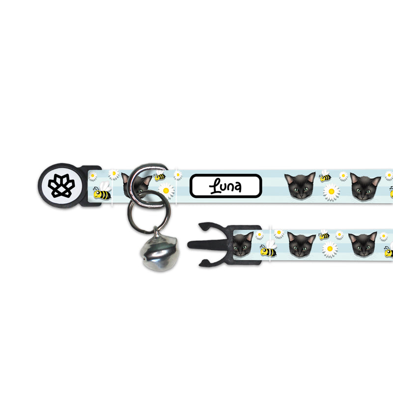 Bee-utiful Cat Portrait Collar