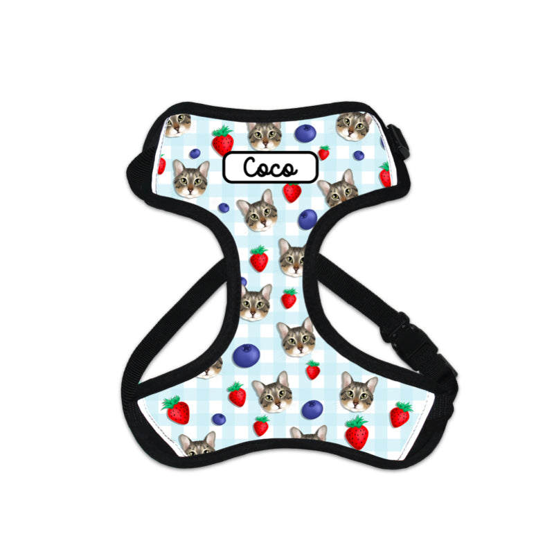 Strawberries Cat Portrait Harness