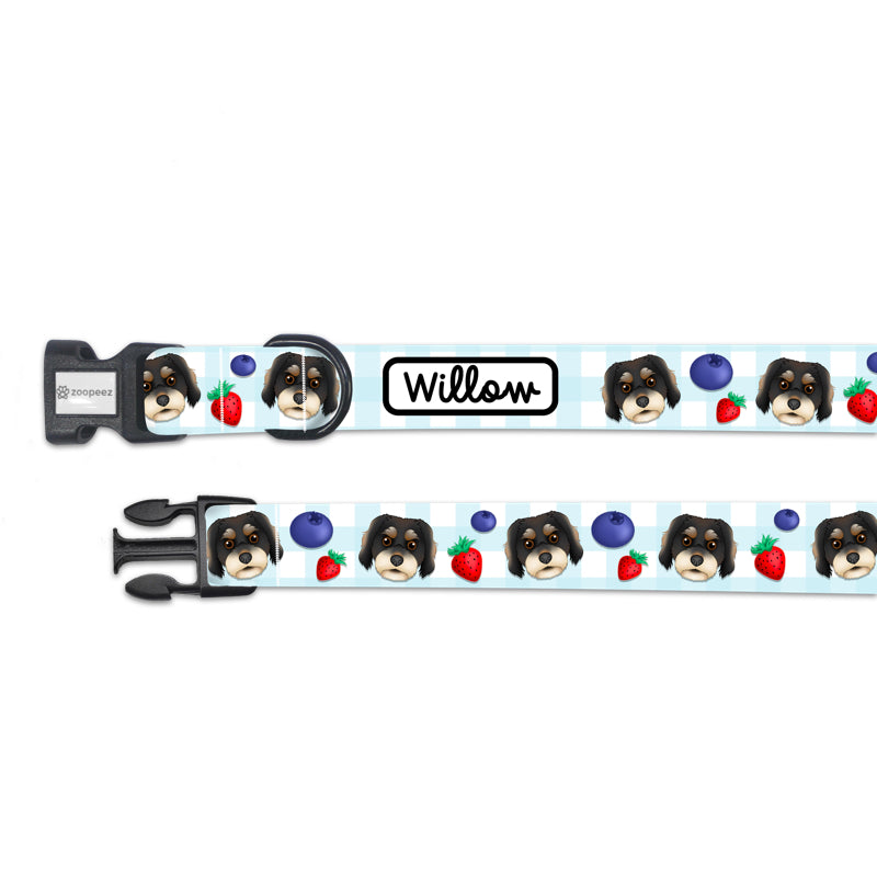Strawberries Dog Portrait Collar