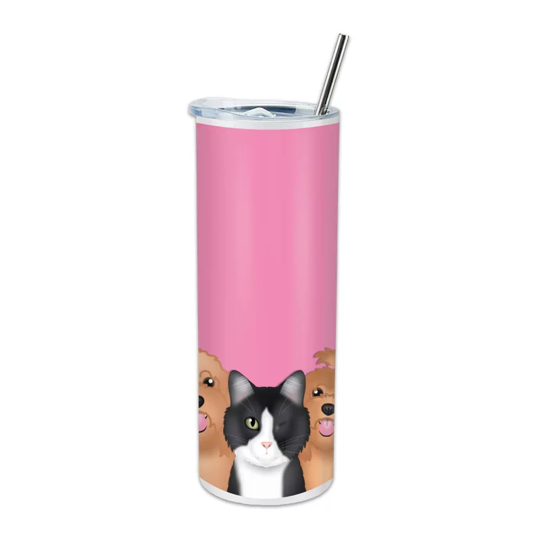 Custom Pet Portrait Tumbler Bottle