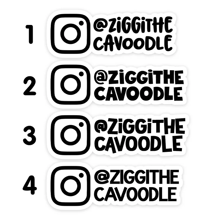 Instagram Handle Text Add On